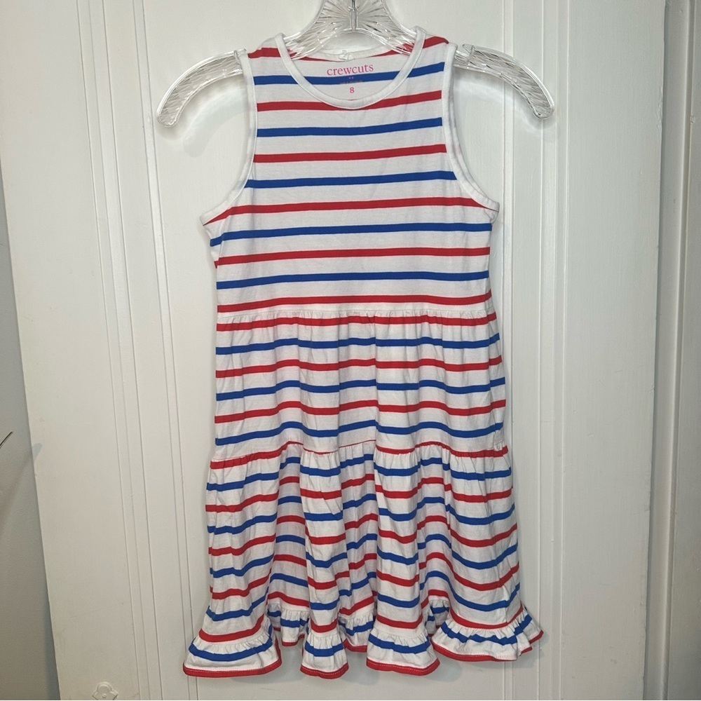 Crewcuts Kids Dress with Red, Blue, and White Stripes 4th of July